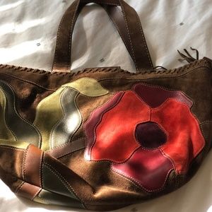 Coach / Suede Floral / Silk / Vintage Purse
